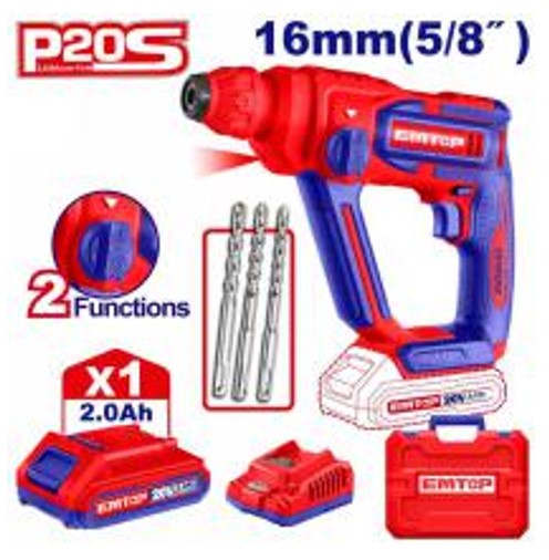 ELRH201681, Cordless rotary hammer - 20V Professional Cordless Power Tool with Battery Charger Kit